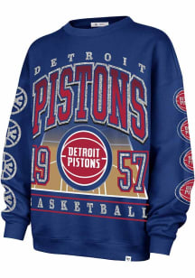 47 Detroit Pistons Womens Blue Go Big Crew Sweatshirt