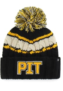 47 Pittsburgh Steelers Black Emma Cuff Knit with Pom Womens Knit Hat