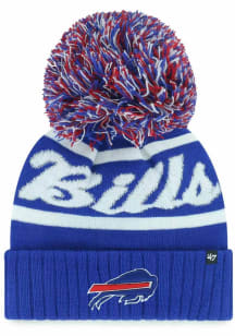 47 Buffalo Bills Blue Spirited Cuff Pom Knit Womens Knit Hat