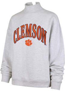 47 Clemson Tigers Womens Grey Vantage Mock Neck Crew Sweatshirt