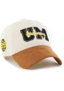 47 Michigan Wolverines SCL HAIL MARY 47 CLEAN UP Adjustable Hat - Tan