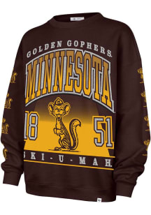 47 Minnesota Golden Gophers Womens Maroon Go Big Crew Sweatshirt