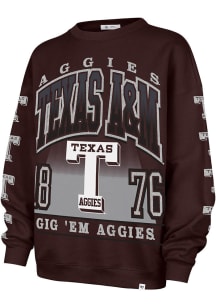 47 Texas A&M Aggies Womens Maroon Go Big Crew Sweatshirt