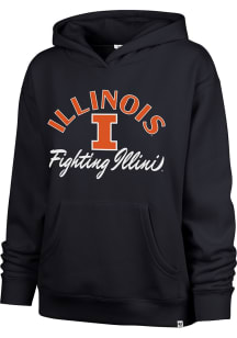 47 Illinois Fighting Illini Womens Navy Blue Whirlwind Naomi Hooded Sweatshirt