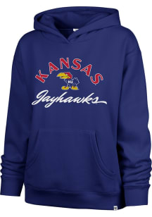 47 Kansas Jayhawks Womens Blue Whirlwind Naomi Hooded Sweatshirt