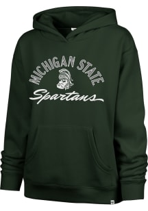 47 Michigan State Spartans Womens Green Whirlwind Naomi Hooded Sweatshirt