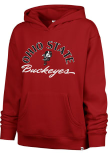 47 Ohio State Buckeyes Womens Red Whirlwind Naomi Hooded Sweatshirt