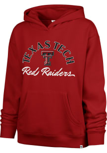 47 Texas Tech Red Raiders Womens Red Whirlwind Naomi Hooded Sweatshirt