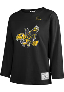 47 Iowa Hawkeyes Womens Black Game Nod Timeless LS Tee