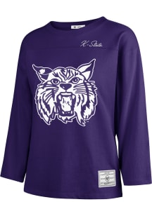 47 K-State Wildcats Womens Purple Game Nod Timeless LS Tee