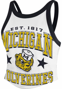 47 Michigan Wolverines Womens White Energize Tank Top