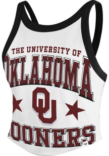 47 Oklahoma Sooners Womens White Energize Tank Top