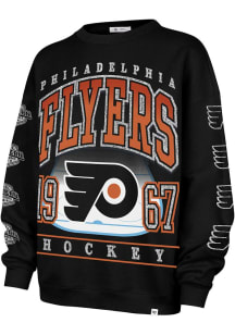 47 Philadelphia Flyers Womens Black Go Big Crew Sweatshirt