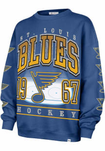 47 St Louis Blues Womens Blue Go Big Crew Sweatshirt