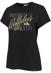47 Colorado Buffaloes Womens Black Maze Frankie Short Sleeve T-Shirt