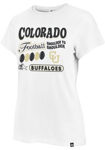 47 Colorado Buffaloes Womens White Hurrah Frankie Short Sleeve T-Shirt