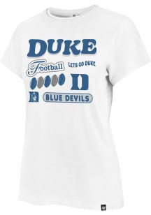 47 Duke Blue Devils Womens White Hurrah Frankie Short Sleeve T-Shirt