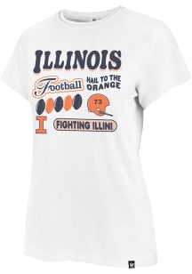 47 Illinois Fighting Illini Womens White Hurrah Frankie Short Sleeve T-Shirt