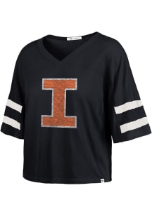 47 Illinois Fighting Illini Womens Navy Blue Premier Scout Short Sleeve T-Shirt