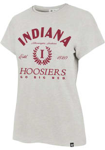 47 Indiana Hoosiers Womens Grey Break Free Frankie Short Sleeve T-Shirt