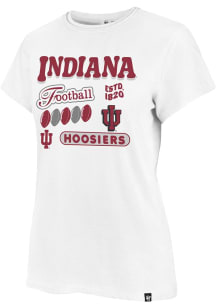 47 Indiana Hoosiers Womens White Hurrah Frankie Short Sleeve T-Shirt