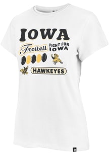 47 Iowa Hawkeyes Womens White Hurrah Frankie Short Sleeve T-Shirt
