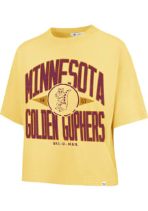 47 Minnesota Golden Gophers Womens Yellow Windthrow Ravine Short Sleeve T-Shirt