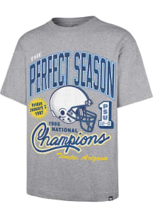 47 Penn State Nittany Lions Grey Football Perfect Season 1986 National Champions Short Sleeve Fash..