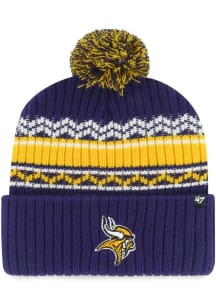 47 Minnesota Vikings Purple Polar Vortex Cuff Pom Youth Knit Hat