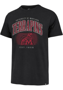 47 Maryland Terrapins Black Double Header Short Sleeve Fashion T Shirt