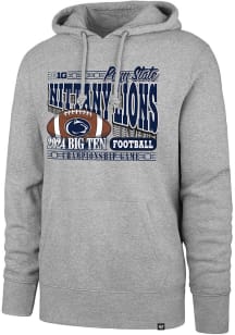 47 Penn State Nittany Lions Mens Ash 2024 Big Ten Football Championship Headline Football Fashion..