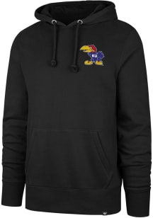 47 Kansas Jayhawks Mens Black Comeback Headline Long Sleeve Hoodie