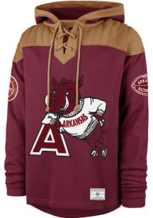 47 Arkansas Razorbacks Mens Crimson Flannagan Wingback Lacer Fashion Hood