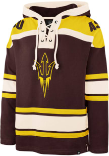 47 Arizona State Sun Devils Mens Maroon Superior Lacer Hockey Fashion Hood