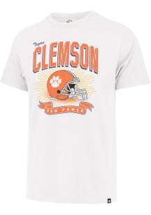 47 Clemson Tigers White Football Prime Play Franklin Short Sleeve Fashion T Shirt