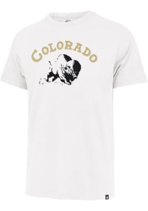 47 Colorado Buffaloes White Knockout Fieldhouse Short Sleeve Fashion T Shirt