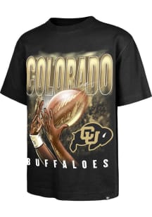 47 Colorado Buffaloes Black Football Fingertip Foundation Short Sleeve Fashion T Shirt