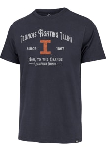 47 Illinois Fighting Illini Navy Blue Whitlock Franklin Short Sleeve Fashion T Shirt