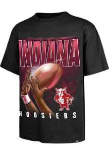 47 Indiana Hoosiers Black Football Fingertip Foundation Short Sleeve Fashion T Shirt