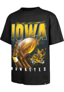 47 Iowa Hawkeyes Black Football Fingertip Foundation Short Sleeve Fashion T Shirt