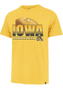 47 Iowa Hawkeyes Gold Shadow Down Franklin Short Sleeve Fashion T Shirt
