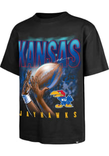 47 Kansas Jayhawks Black Football Fingertip Foundation Short Sleeve Fashion T Shirt