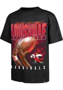 47 Louisville Cardinals Black Football Fingertip Foundation Short Sleeve Fashion T Shirt