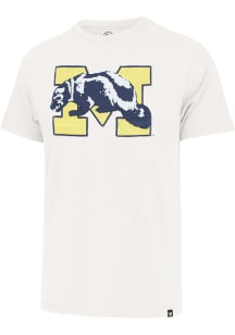 47 Michigan Wolverines White Knockout Fieldhouse Short Sleeve Fashion T Shirt