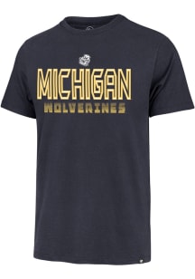 47 Michigan Wolverines Blue Byline Franklin Short Sleeve Fashion T Shirt