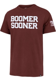 47 Oklahoma Sooners Crimson Wordmark Fieldhouse Short Sleeve Fashion T Shirt
