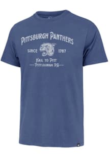 47 Pitt Panthers Blue Whitlock Franklin Short Sleeve Fashion T Shirt