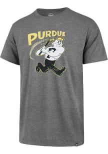 47 Purdue Boilermakers Grey Knockout Fieldhouse Short Sleeve Fashion T Shirt