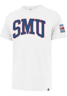 47 SMU Mustangs White Ace Fieldhouse Short Sleeve Fashion T Shirt