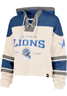47 Detroit Lions Womens White Helmet Lacer Hooded Sweatshirt